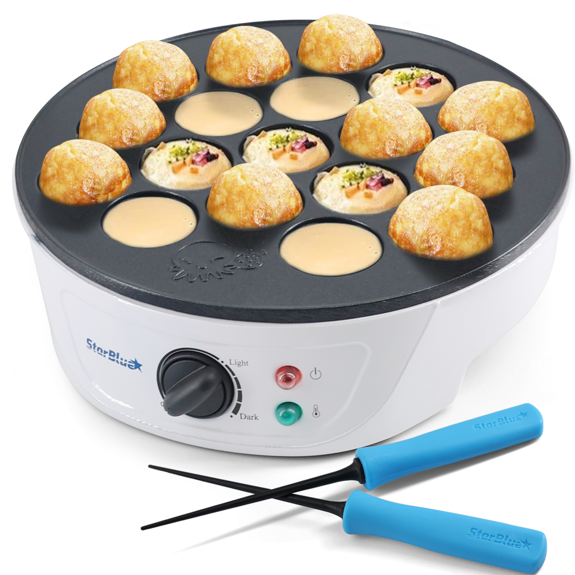 Takoyaki Maker Machine with Temperature Control and 2 Free Takoyaki Picks