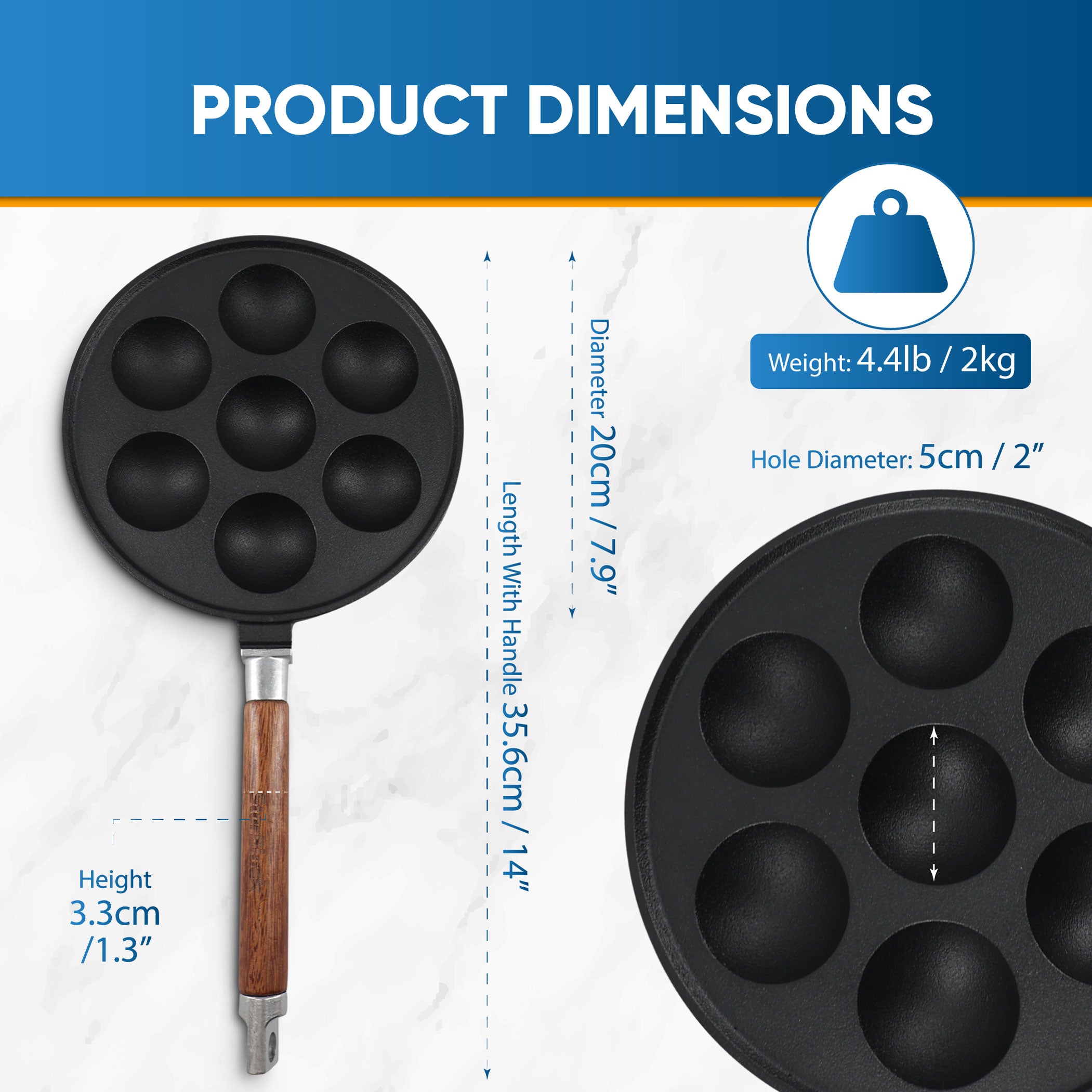 16 Inch Cast Iron Pizza Pan Round Griddle - StarBlue
