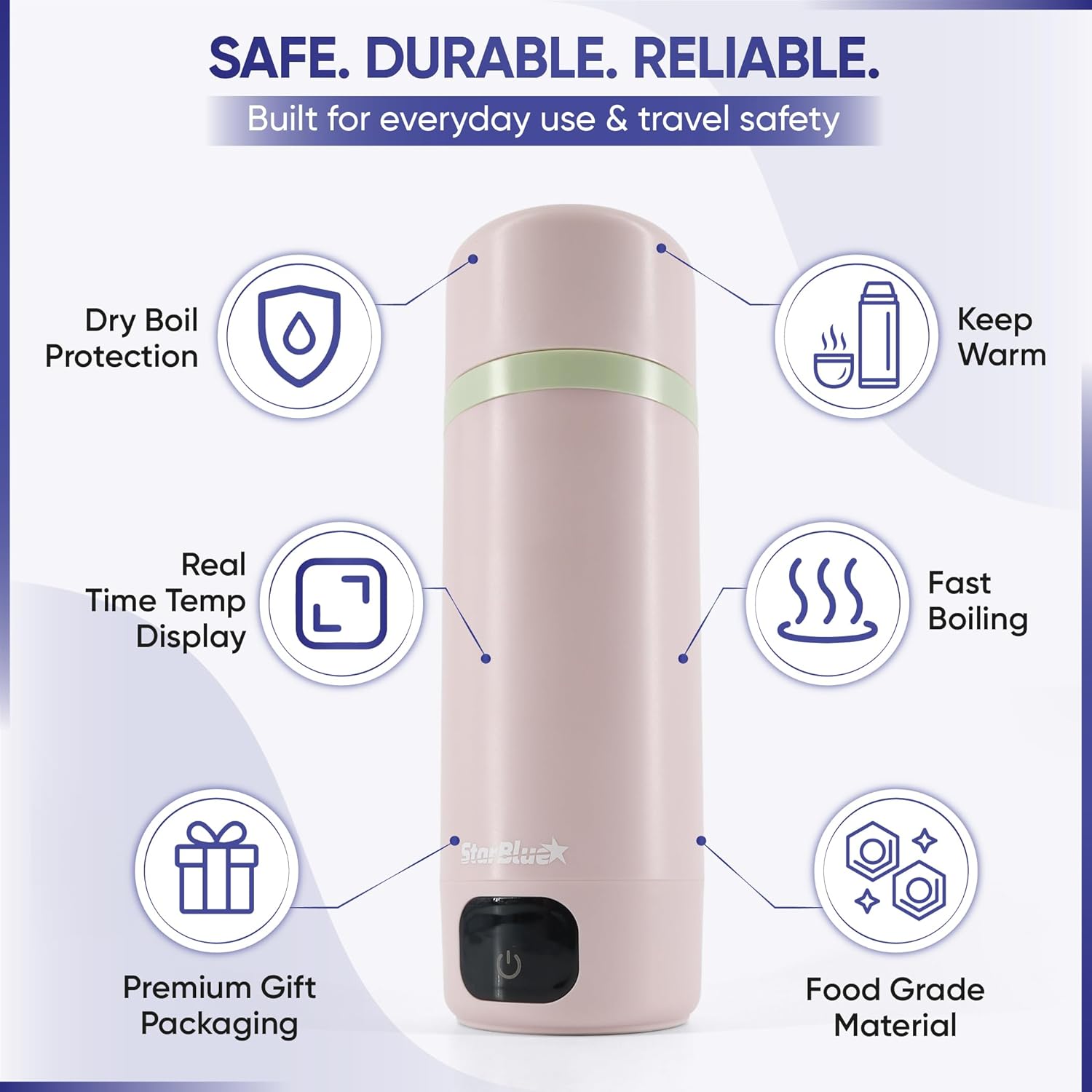 Portable Travel Kettle Pink