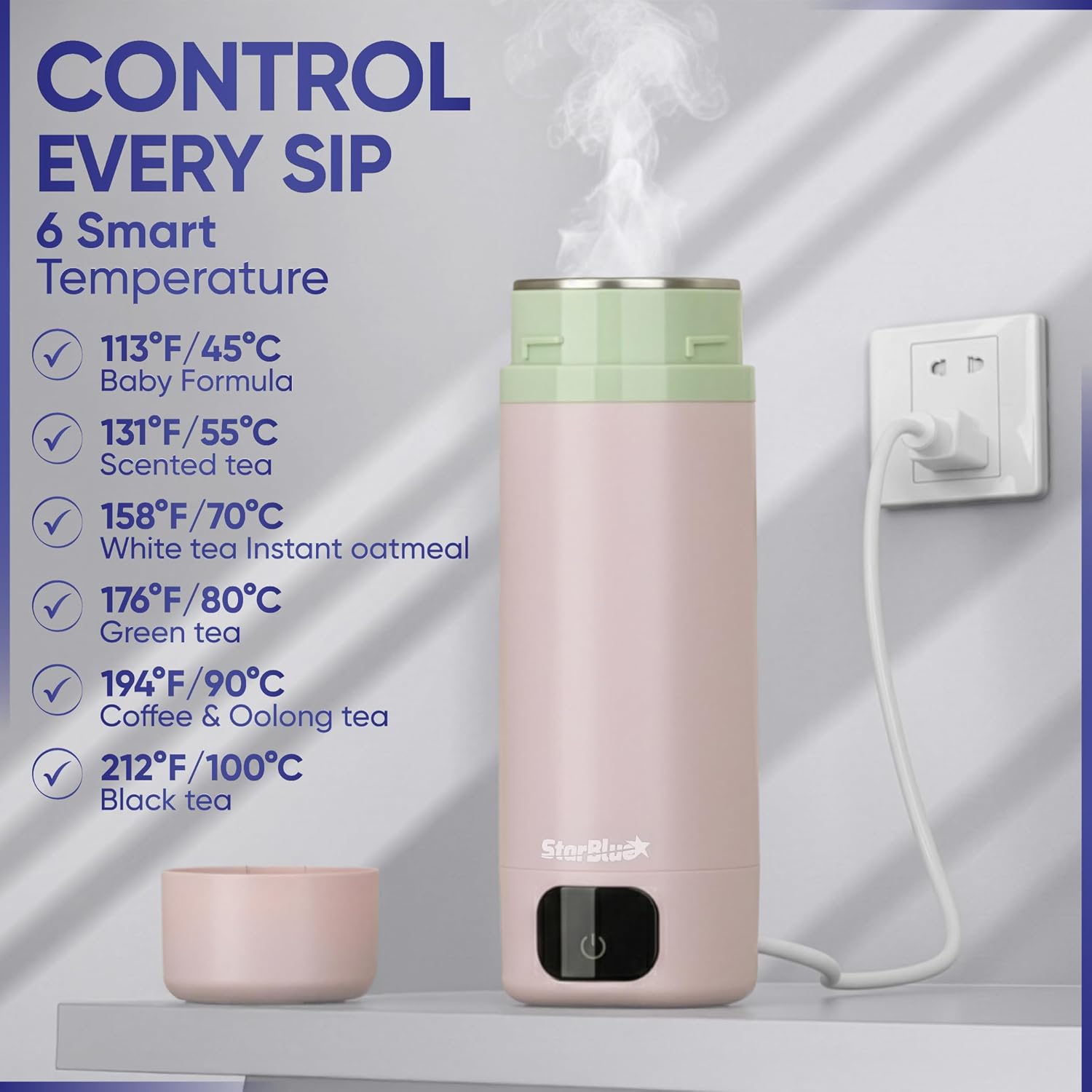 Portable Travel Kettle Pink
