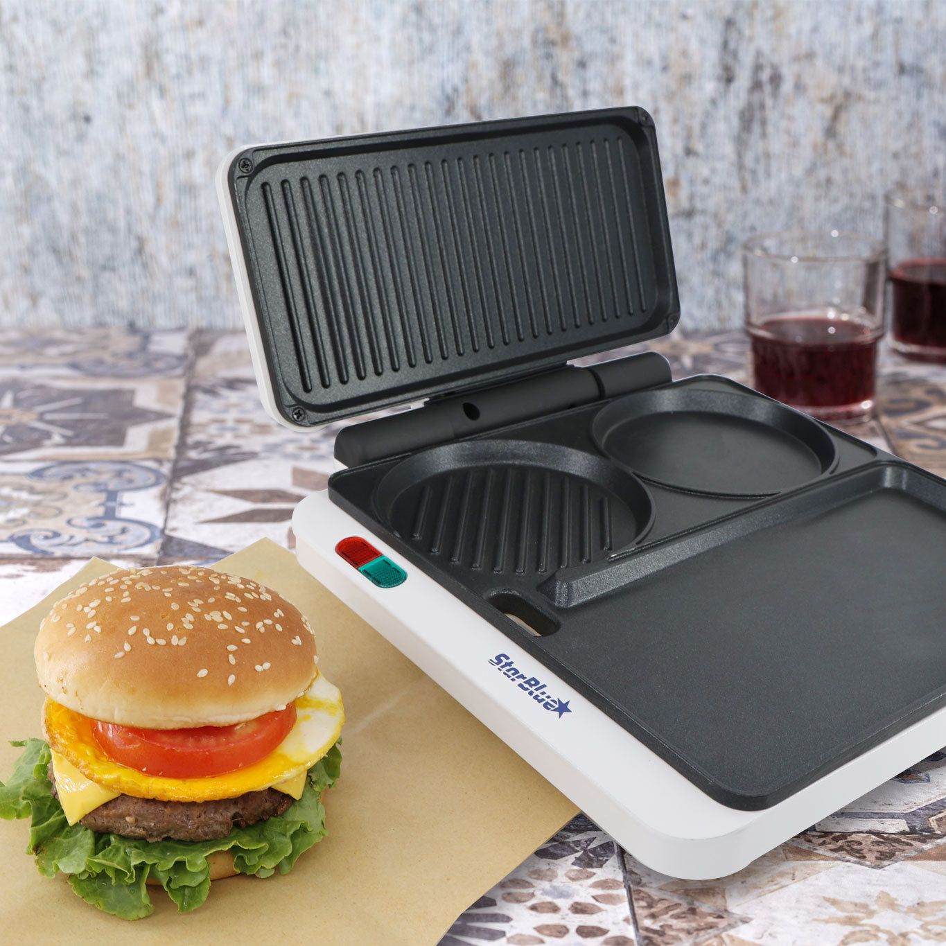 Hamburger Grill Maker with Free Recipes Book
