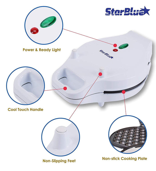 Hong Kong Egg Waffle Maker with BONUS recipe e-book - StarBlue