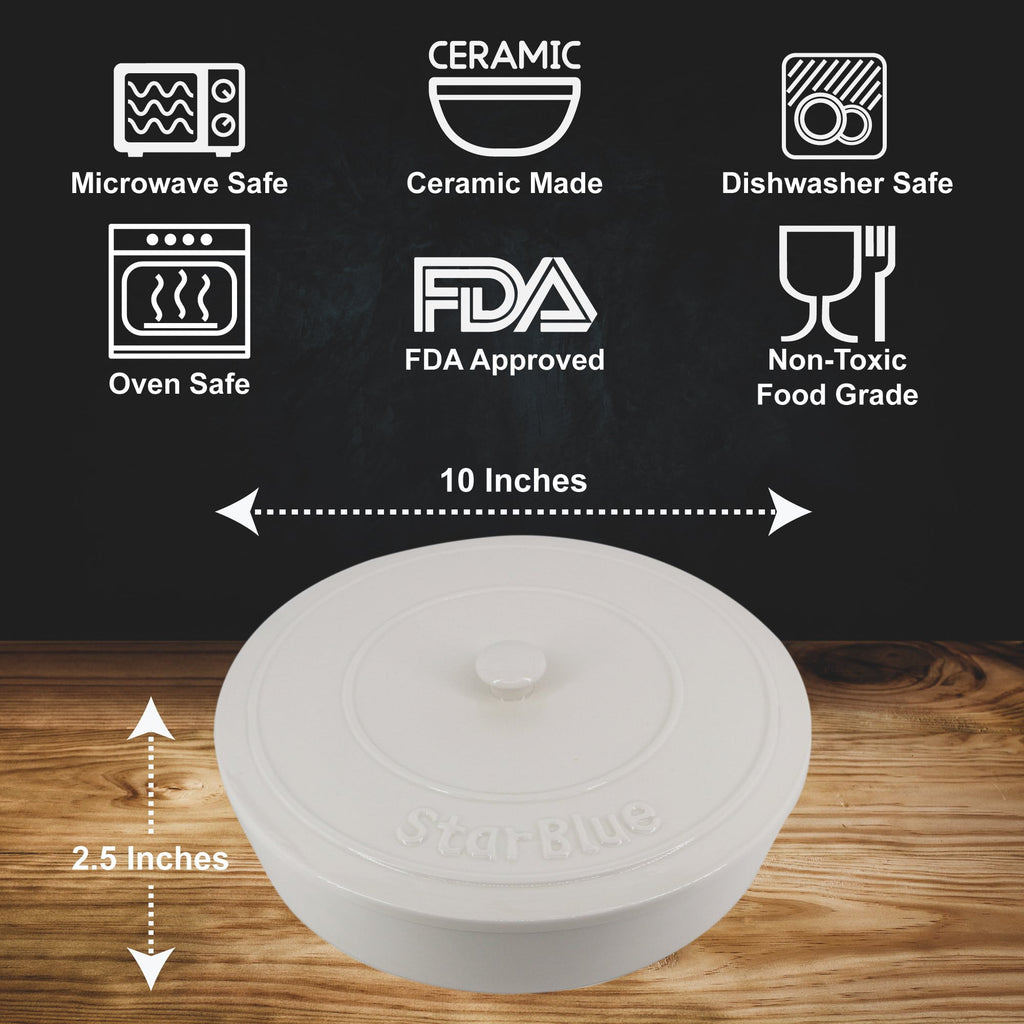 10 Inches Ceramic Tortilla Warmer StarBlue