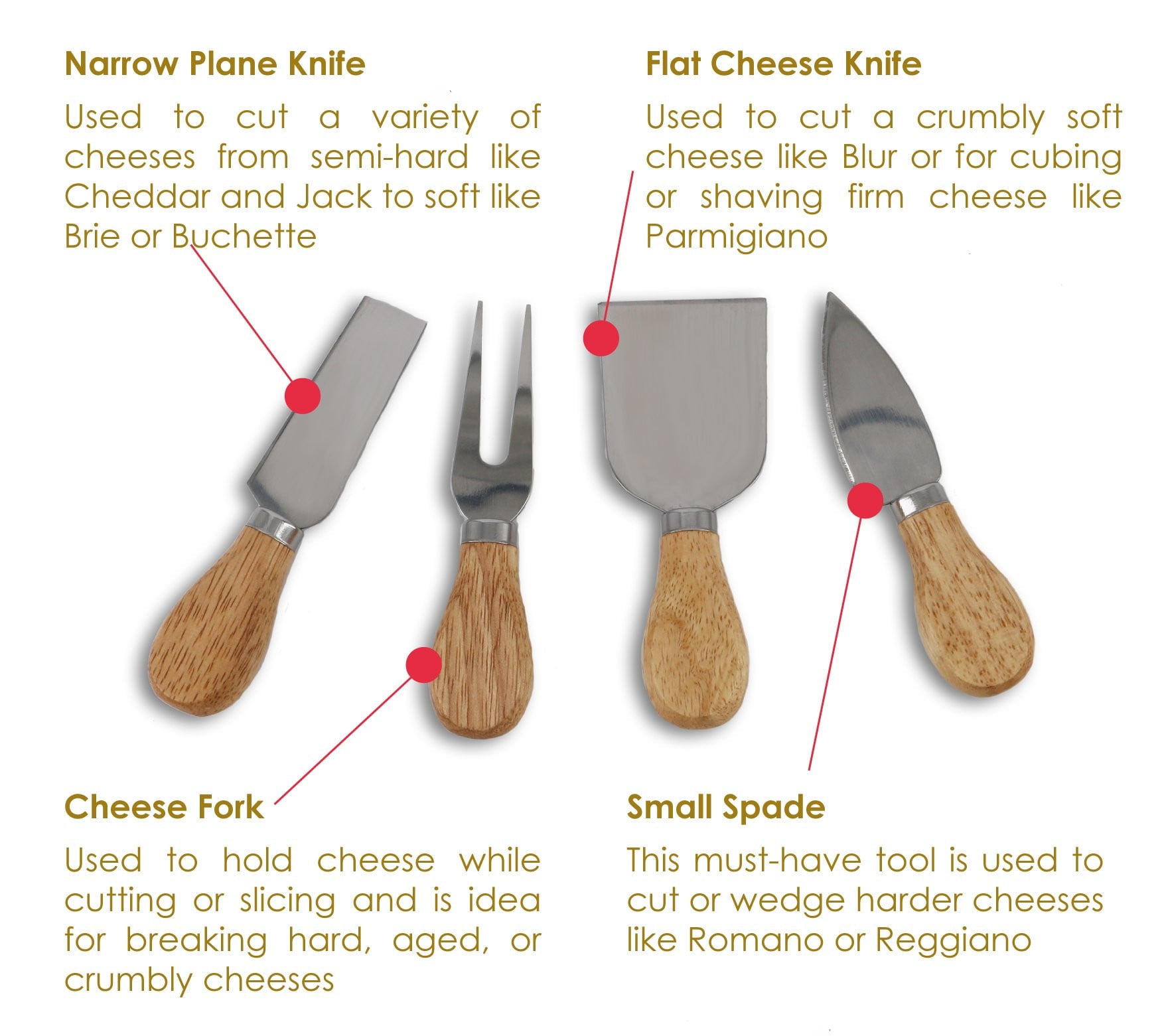 Cheese Board Set Large Size with 4 Knives and Slide Out Drawer