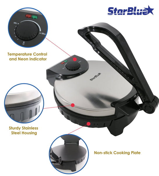 10inch Roti Maker with FREE Roti Warmer (Model: SB-SW2093)